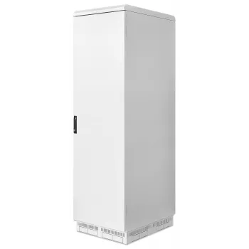 Intellinet Industrial IP55 19 inch Network Cabinet with Integrated Fans, 42U 800 mm (31.5 in.) Depth, Roof-mounted Four-fan Ventilation Unit, Dust-ingress and Water-jet Protection, Floor-standing, Assembled, Light Gray RAL7035