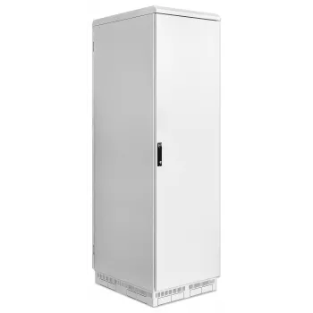 Intellinet Industrial IP55 19 inch Network Cabinet with Integrated Fans, 42U 800 mm (31.5 in.) Depth, Roof-mounted Four-fan Ventilation Unit, Dust-ingress and Water-jet Protection, Floor-standing, Assembled, Light Gray RAL7035