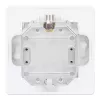 Intellinet 2-Port Cat6a 10G Shielded RJ45 Wall Plate Flush Mount with Faceplate, STP, Signal White RAL9003
