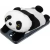 Wallet LAUT MAGMOJI — MagSafe-compatible wallet with Panda design, ABS/plush/fabric/metal/nylon, black & white