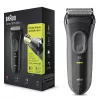Braun Series 3 Series 3000 Shaver, Foil shaver, Black, 2 SensoFoil, LED, Power, AC/Battery