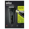 Braun Series 3 Series 3000 Shaver, Foil shaver, Black, 2 SensoFoil, LED, Power, AC/Battery