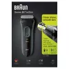 Braun Series 3 Series 3000 Shaver, Foil shaver, Black, 2 SensoFoil, LED, Power, AC/Battery
