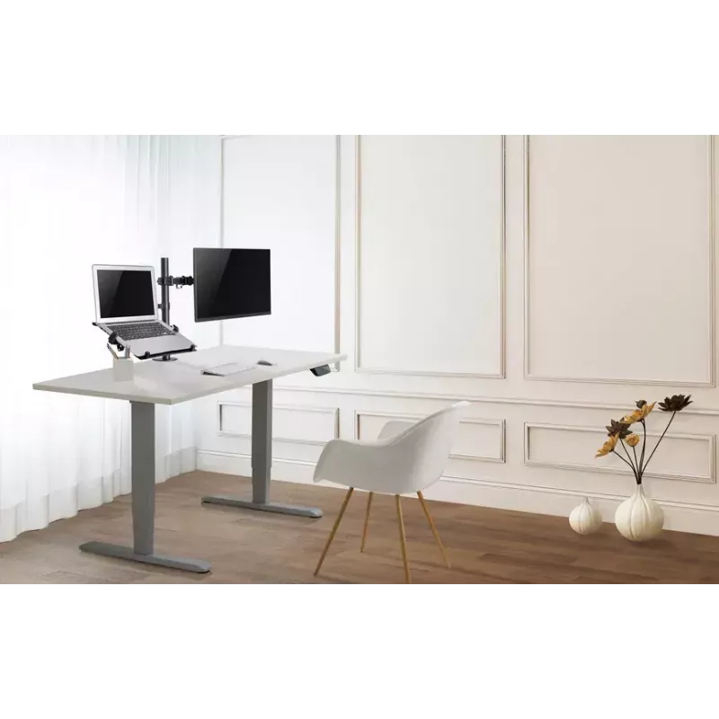 Equip 13 inch-32 inch Articulating Dual Arm Monitor Laptop Desk Mount Bracket
