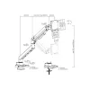 Equip 17 inch-49 inch Heavy-Duty Monitor Desk Mount Bracket, White