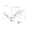 Equip 17 inch-35 inch Heavy-Duty Dual Monitor Desk Mount Bracket, White