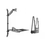 EQUIP 650170 Single Monitor Wall-Mounted Workstation 17 inch-32 inch Height Adjustable Gas Spring Arm, VESA 100x100, 8kg, Black