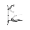 EQUIP 650170 Single Monitor Wall-Mounted Workstation 17 inch-32 inch Height Adjustable Gas Spring Arm, VESA 100x100, 8kg, Black