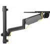 EQUIP 650170 Single Monitor Wall-Mounted Workstation 17 inch-32 inch Height Adjustable Gas Spring Arm, VESA 100x100, 8kg, Black