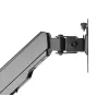EQUIP 650170 Single Monitor Wall-Mounted Workstation 17 inch-32 inch Height Adjustable Gas Spring Arm, VESA 100x100, 8kg, Black