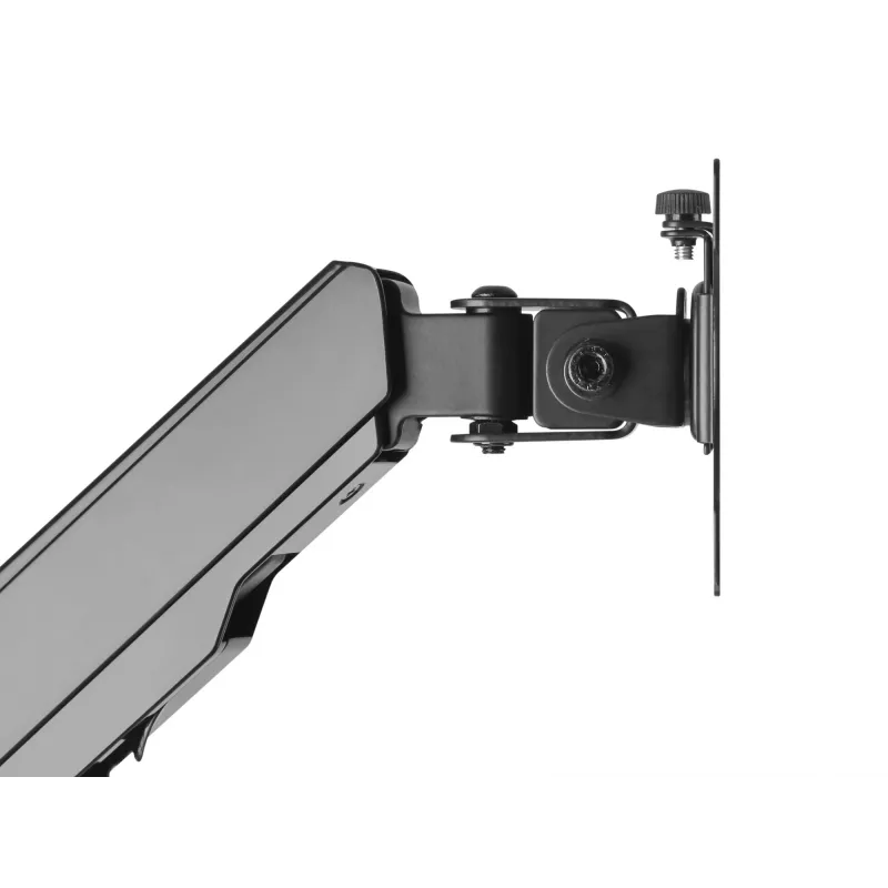 EQUIP 650170 Single Monitor Wall-Mounted Workstation 17 inch-32 inch Height Adjustable Gas Spring Arm, VESA 100x100, 8kg, Black