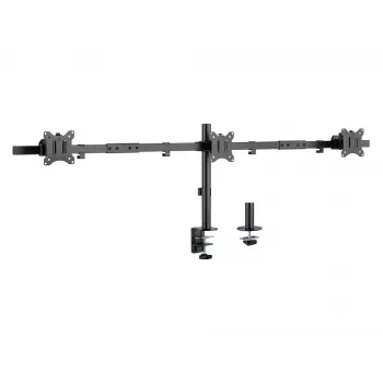 Equip 17 inch-32 inch Articulating Triple Monitor Desk Mount Bracket Clamp/Grommet 21 kg