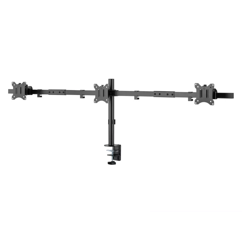 Equip 17 inch-32 inch Articulating Triple Monitor Desk Mount Bracket Clamp/Grommet 21 kg
