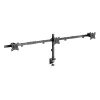 Equip 17 inch-32 inch Articulating Triple Monitor Desk Mount Bracket Clamp/Grommet 21 kg
