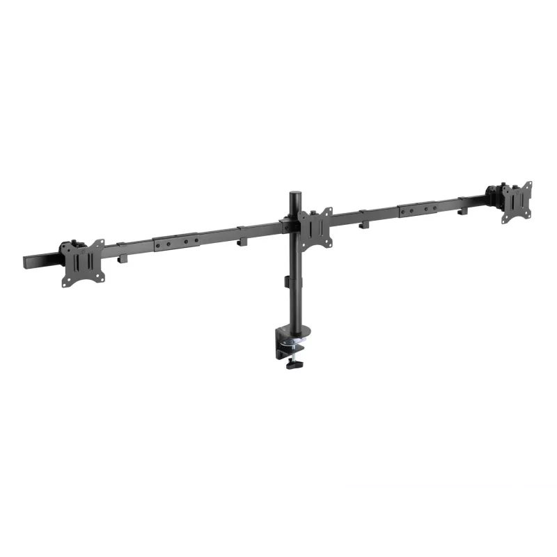 Equip 17 inch-32 inch Articulating Triple Monitor Desk Mount Bracket Clamp/Grommet 21 kg