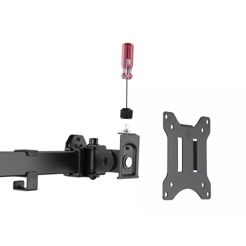 Equip 17 inch-32 inch Articulating Triple Monitor Desk Mount Bracket Clamp/Grommet 21 kg