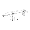 Equip 17 inch-32 inch Articulating Triple Monitor Desk Mount Bracket Clamp/Grommet 21 kg