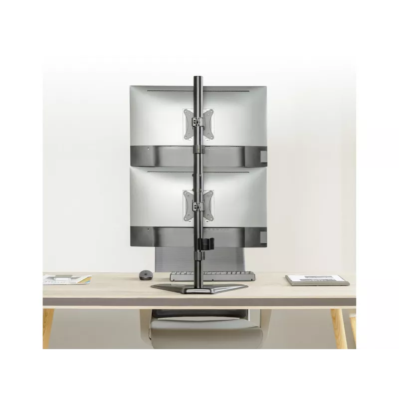 Equip 17 inch-32 inch Dual Vertical Monitor Tabletop Stand