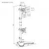 Equip 17 inch-32 inch Dual Vertical Monitor Tabletop Stand
