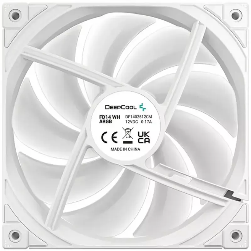 Cooling fan DeepCool FD14 ARGB White 140mm 3in1 — 140 mm, ARGB, white, 3-pack