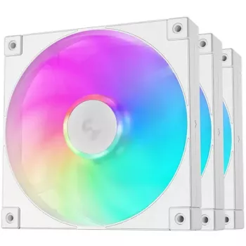 Cooling fan DeepCool FD14 ARGB White 140mm 3in1 — 140 mm, ARGB, white, 3-pack