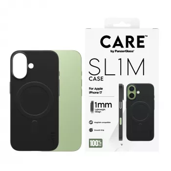 Protective cover case PanzerGlass SL1M with MagSafe for iPhone 17, Black