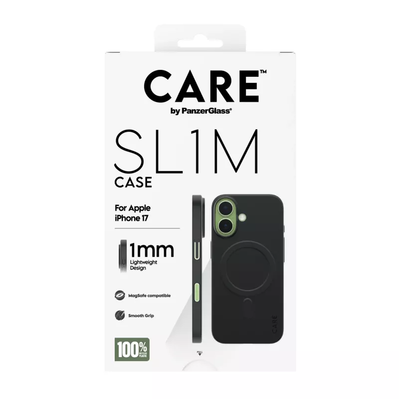 Protective cover case PanzerGlass SL1M with MagSafe for iPhone 17, Black
