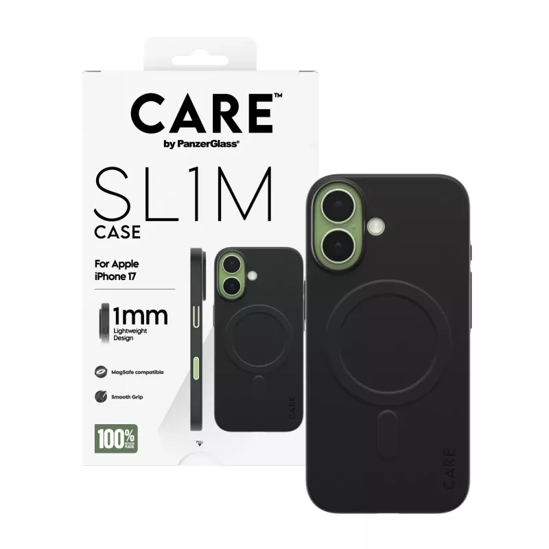 Protective cover case PanzerGlass SL1M with MagSafe for iPhone 17, Black