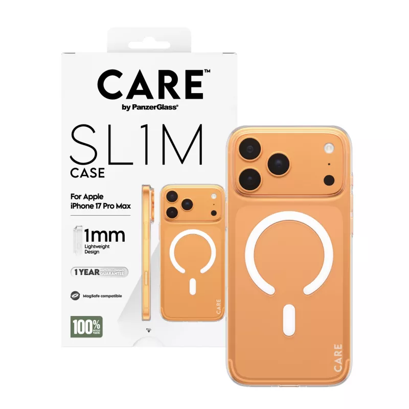 Protective cover PanzerGlass CARE™ SL1M Case Transparent with MagSafe for iPhone 17 Pro Max