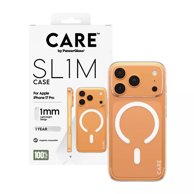 PanzerGlass CARE SL1M transparent MagSafe cover case for iPhone 17 Pro