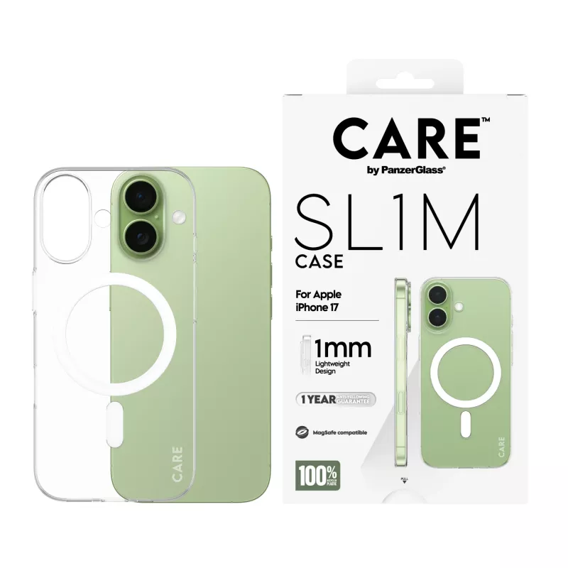 Protective cover PanzerGlass CARE™ SL1M Case Transparent with MagSafe for iPhone 17