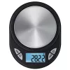 Electronic kitchen scale Xavax Jewel Black Oval — max 0.5 kg, accuracy 0.1 g, CR2032 battery, 130×100×15 mm