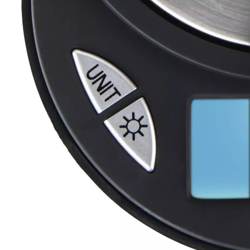 Electronic kitchen scale Xavax Jewel Black Oval — max 0.5 kg, accuracy 0.1 g, CR2032 battery, 130×100×15 mm