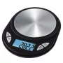 Electronic kitchen scale Xavax Jewel Black Oval — max 0.5 kg, accuracy 0.1 g, CR2032 battery, 130×100×15 mm