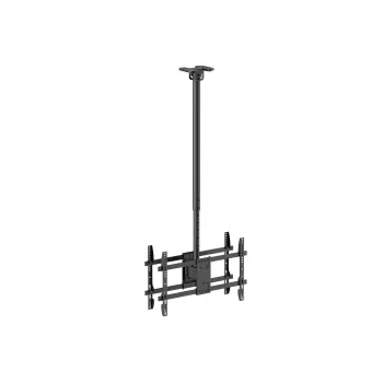Ceiling mount dual back-to-back for 43 inch–86 inch screens EQUIP, tilt -20–5°, swivel ±180°, VESA 200x200–600x400, max load 100 kg, black