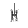 Ceiling mount dual back-to-back for 43 inch–86 inch screens EQUIP, tilt -20–5°, swivel ±180°, VESA 200x200–600x400, max load 100 kg, black