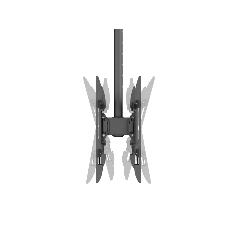 Ceiling mount dual back-to-back for 43 inch–86 inch screens EQUIP, tilt -20–5°, swivel ±180°, VESA 200x200–600x400, max load 100 kg, black
