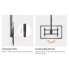 Ceiling mount dual back-to-back for 43 inch–86 inch screens EQUIP, tilt -20–5°, swivel ±180°, VESA 200x200–600x400, max load 100 kg, black