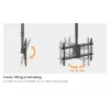 Ceiling mount dual back-to-back for 43 inch–86 inch screens EQUIP, tilt -20–5°, swivel ±180°, VESA 200x200–600x400, max load 100 kg, black