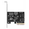 Internal SATA adapter DELOCK 90890 — PCIe to 5× SATA (JMicron JMB585), low profile, black
