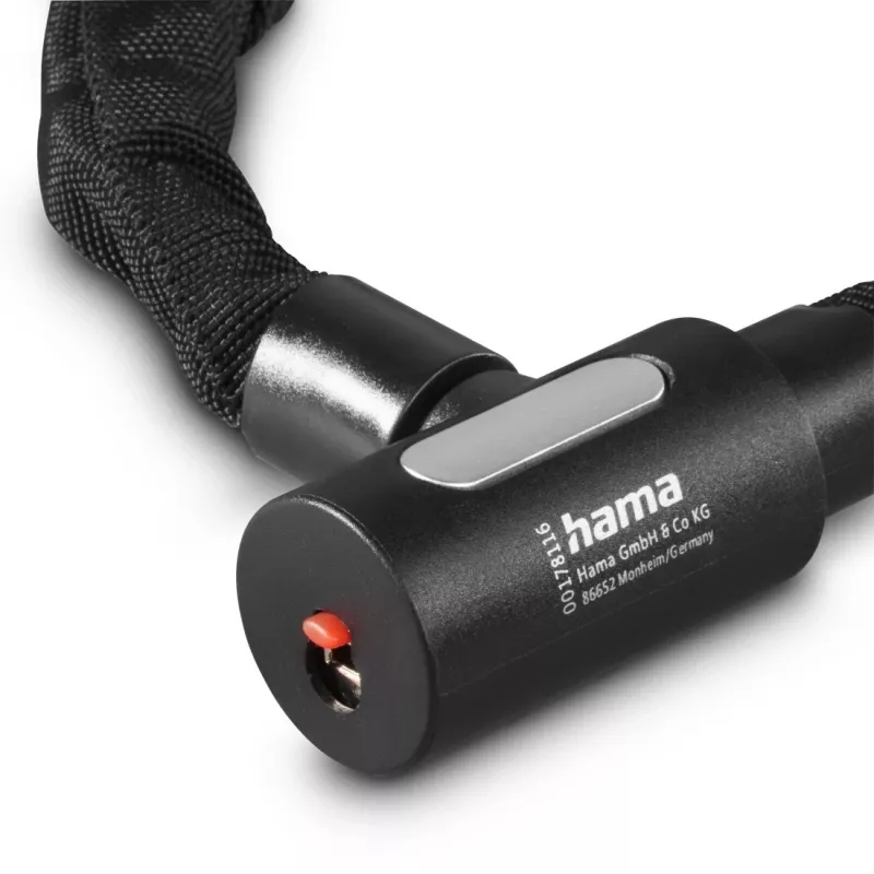 Hama 00178138 bike lock Black 1200 mm Chain lock