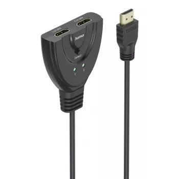 Hama 4K HDMI 2x1 Toggle Switch, 2x HDMI Socket - 1x HDMI Plug