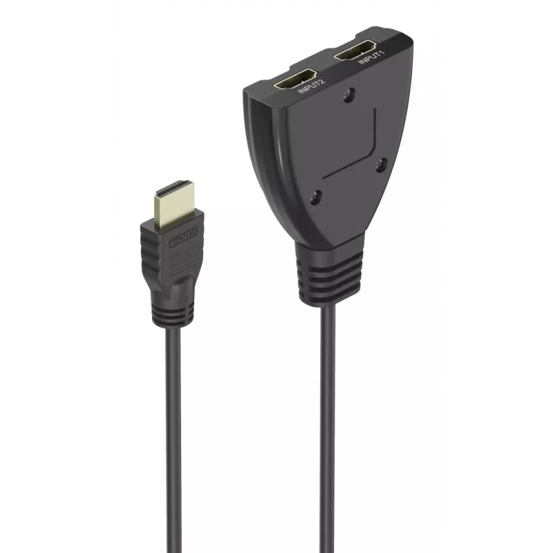 Hama 4K HDMI 2x1 Toggle Switch, 2x HDMI Socket - 1x HDMI Plug