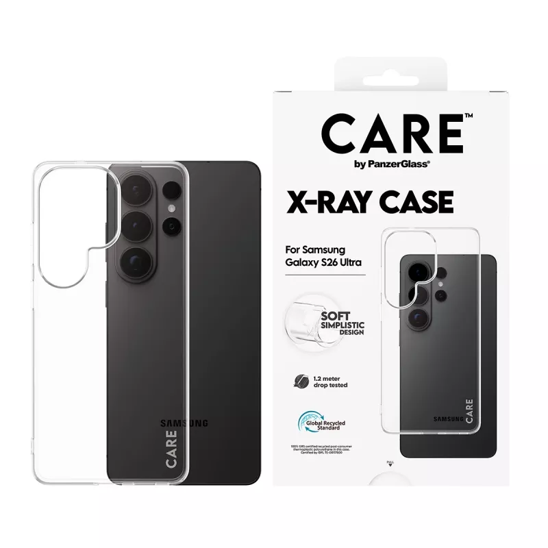 Protective CARE X-Ray case by PanzerGlass for Samsung Galaxy S26 Ultra (CR28792) – transparent protective phone case