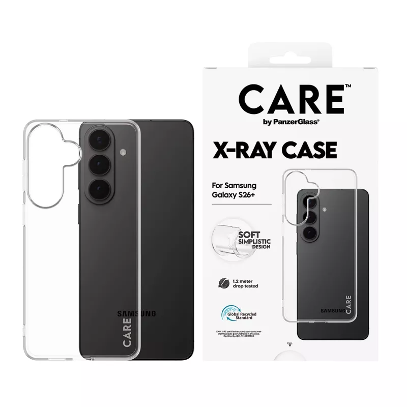 Protective PanzerGlass CARE X-Ray Case for Samsung Galaxy S26+ (CR41489) — clear protective phone case