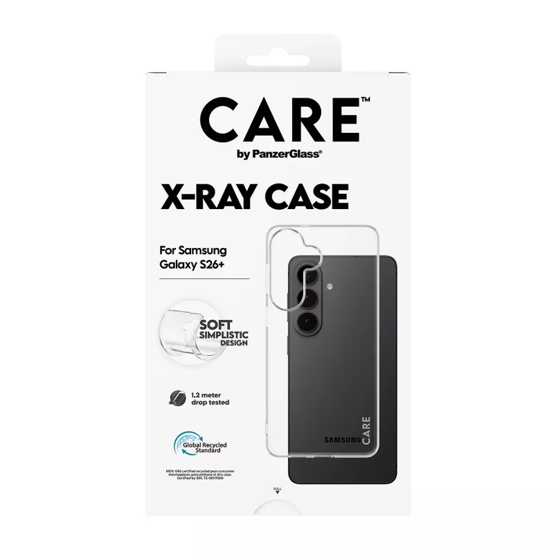 Protective PanzerGlass CARE X-Ray Case for Samsung Galaxy S26+ (CR41489) — clear protective phone case