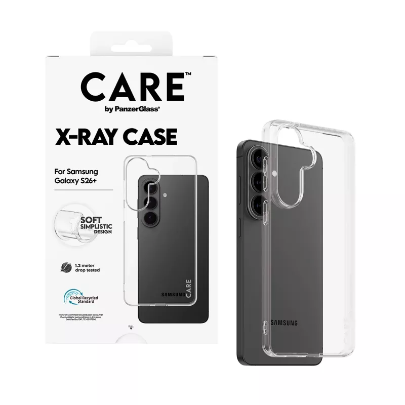 Protective PanzerGlass CARE X-Ray Case for Samsung Galaxy S26+ (CR41489) — clear protective phone case