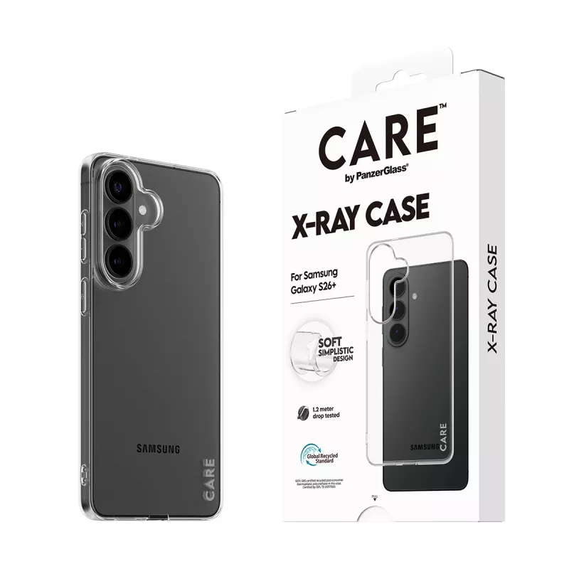 Protective PanzerGlass CARE X-Ray Case for Samsung Galaxy S26+ (CR41489) — clear protective phone case