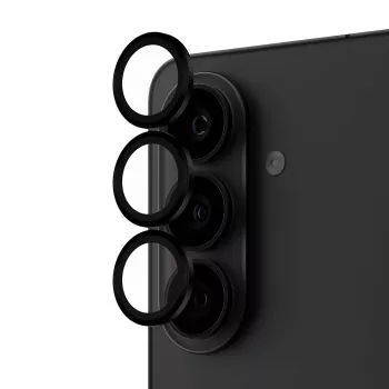 PanzerGlass Hoops Camera Lens Protector Black for Samsung Galaxy S26 / S26+ — Tempered Glass & Silicone, Scratch- and Shock-Resistant