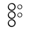 Camera Lens Protector PanzerGlass Hoops for Samsung Galaxy S26 Ultra — Tempered Glass, Silicone, Black